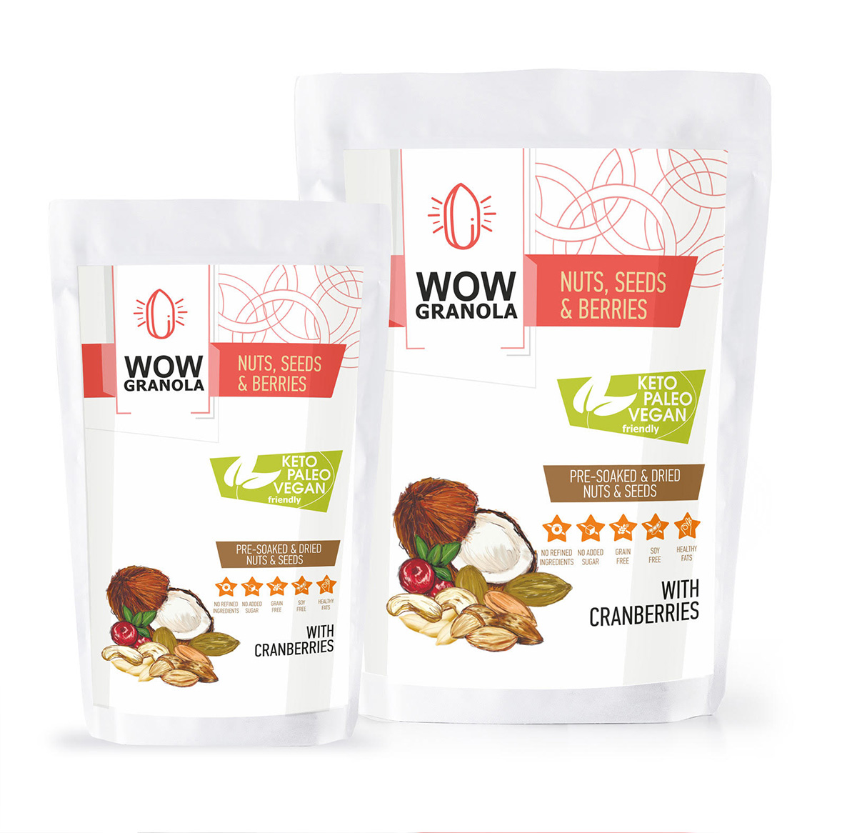 Ореховая гранола c клюквой