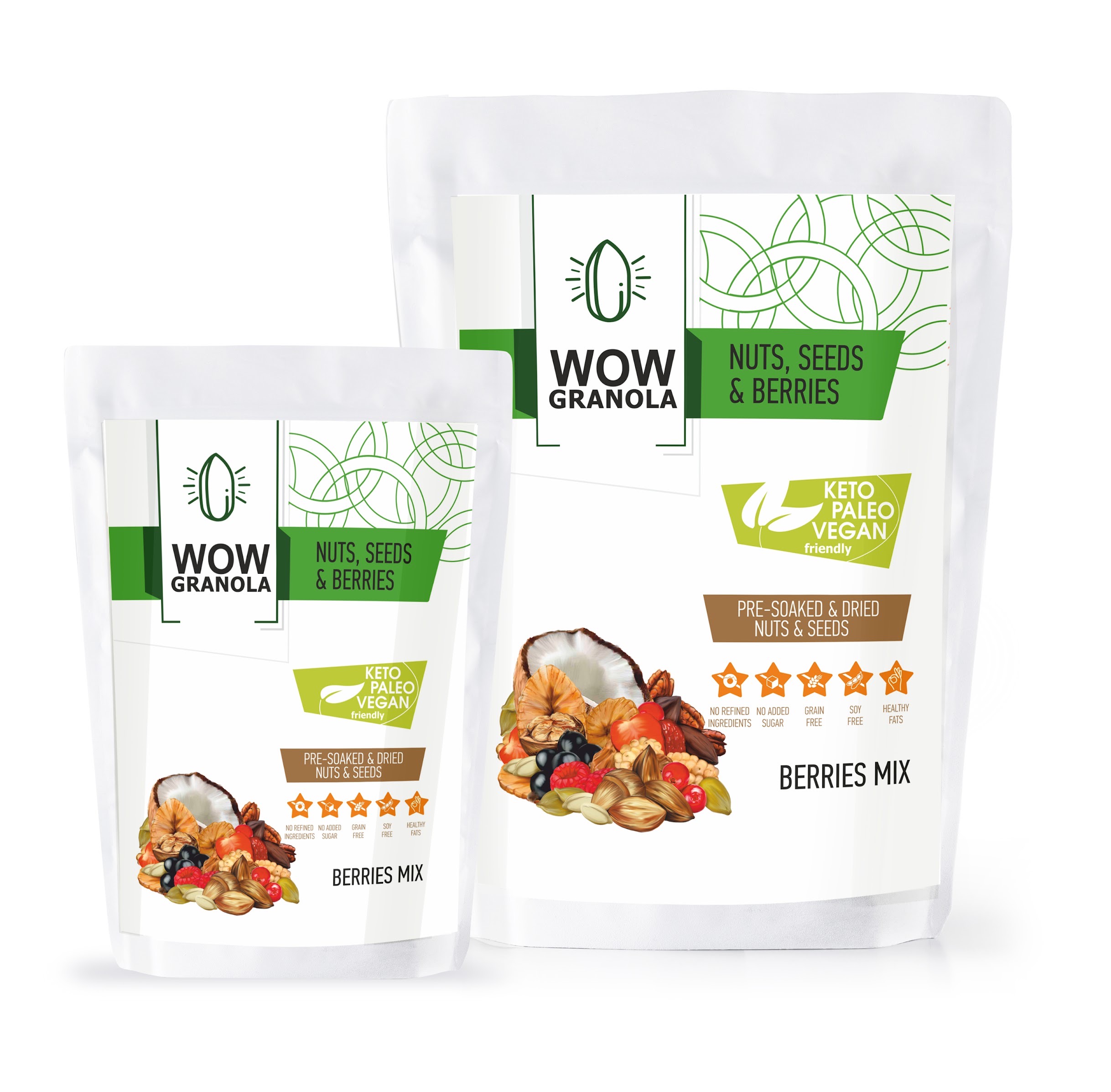 Ореховая гранола ягодный микс